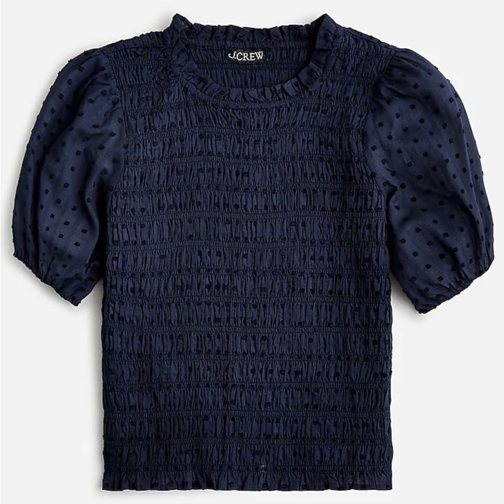J. Crew NWT Smocked Voile Top